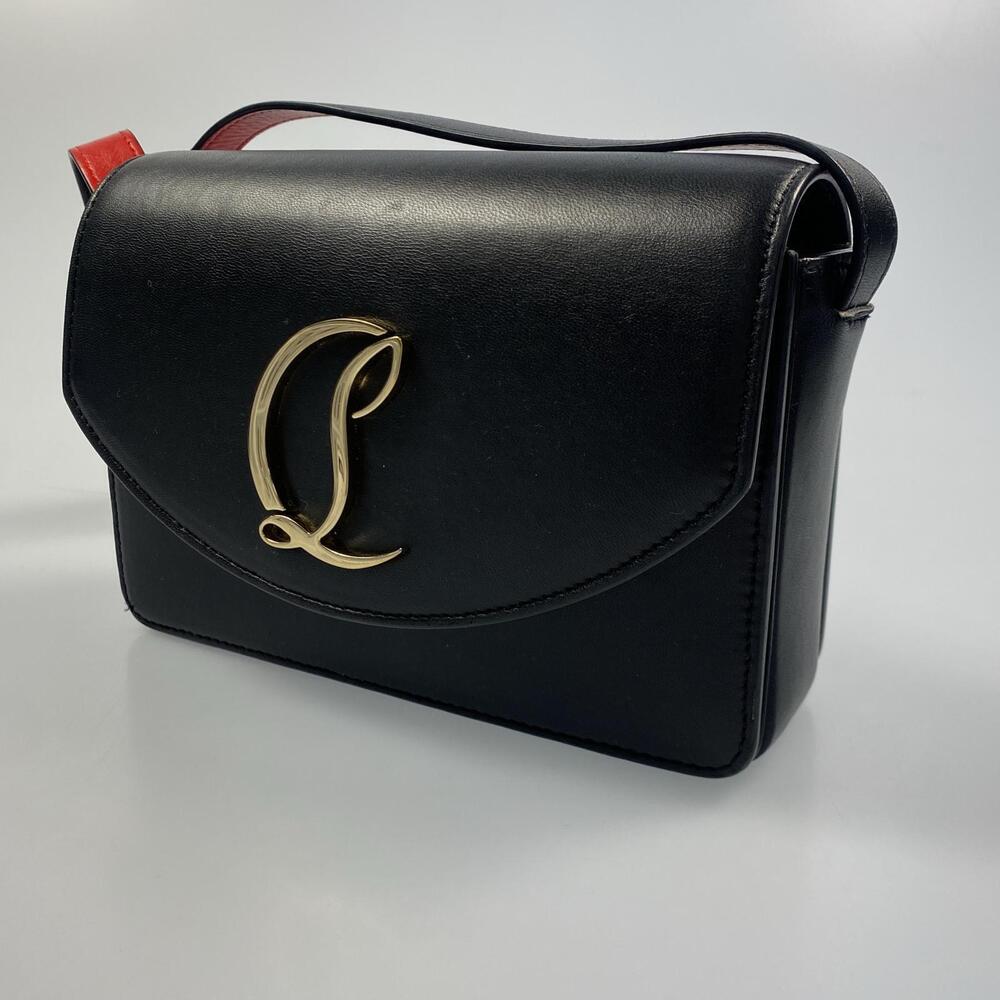 Christian Louboutin Loubi54 Leather Crossbody Bag black lambskin leather